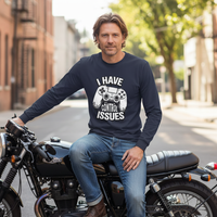 Load image into Gallery viewer, “I Have Control Issues” Men’s Long Sleeve Tee