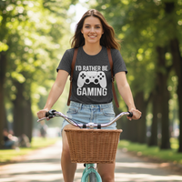 Load image into Gallery viewer, “I’d Rather Be Gaming” Women’s Graphic Tee