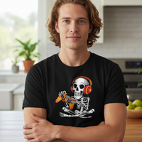 Load image into Gallery viewer, Skeleton Gamer Short Sleeve T-Shirt — Men’s Graphic Tee