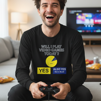 Load image into Gallery viewer, “Will I Play Video Games Today” Men’s Long Sleeve Tee
